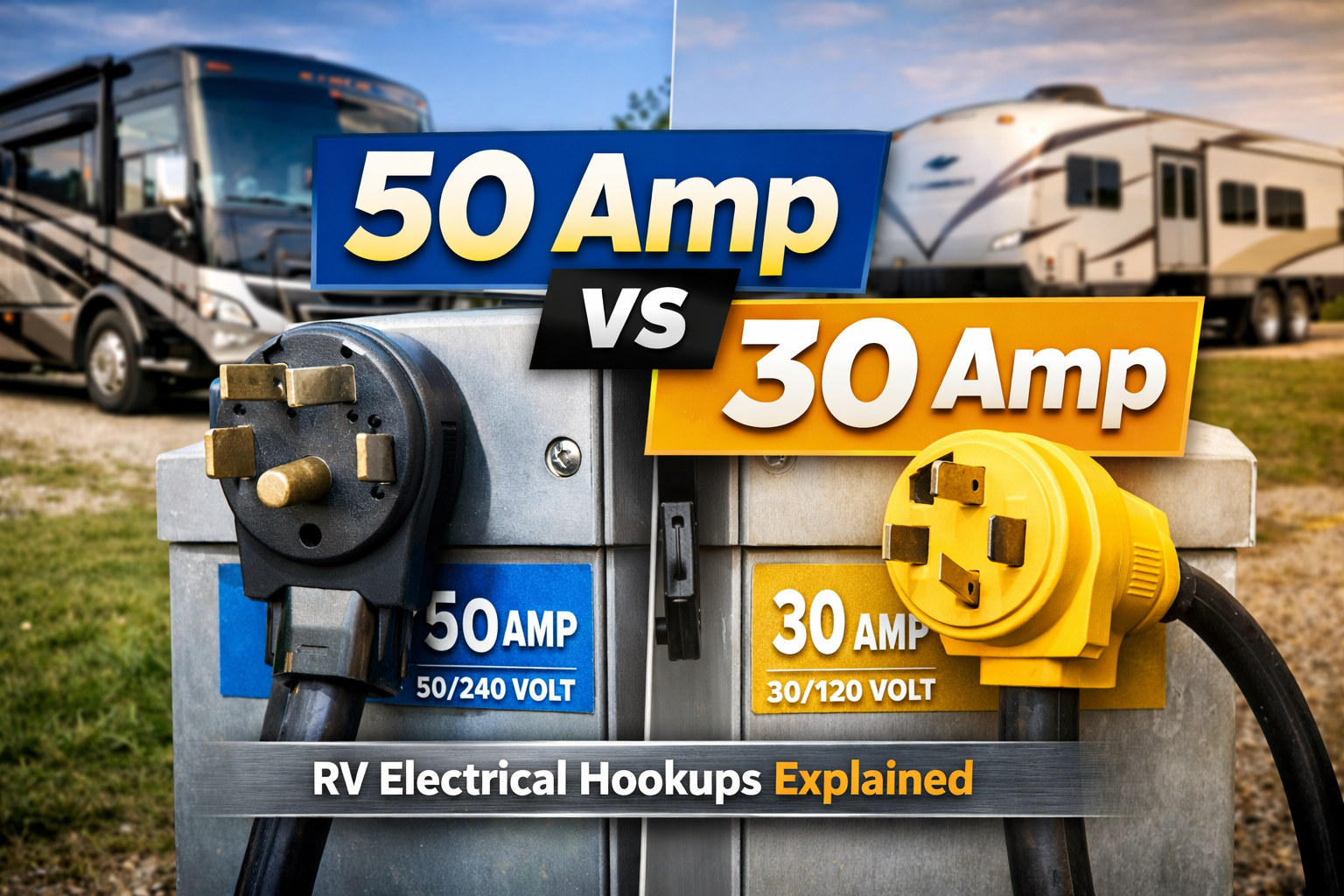 50 Amp vs 30 Amp RV Service 